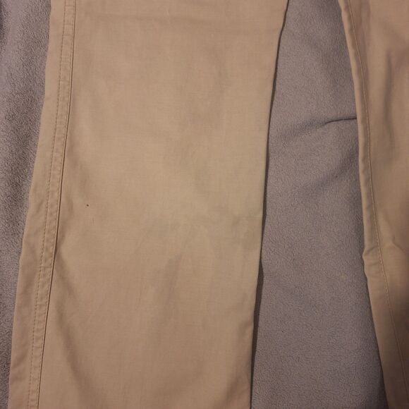 Tommy Hilfiger Stretch-Wmn 10 Beige Chino Khaki Bootcut Flare Pocket Flp *spots* - Picture 16 of 16